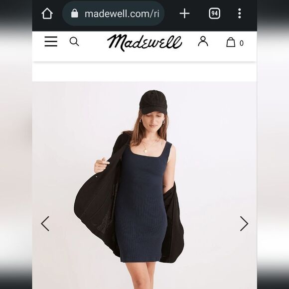 Madewell Rib Knit Body Con Mini Dress - Picture 7 of 7
